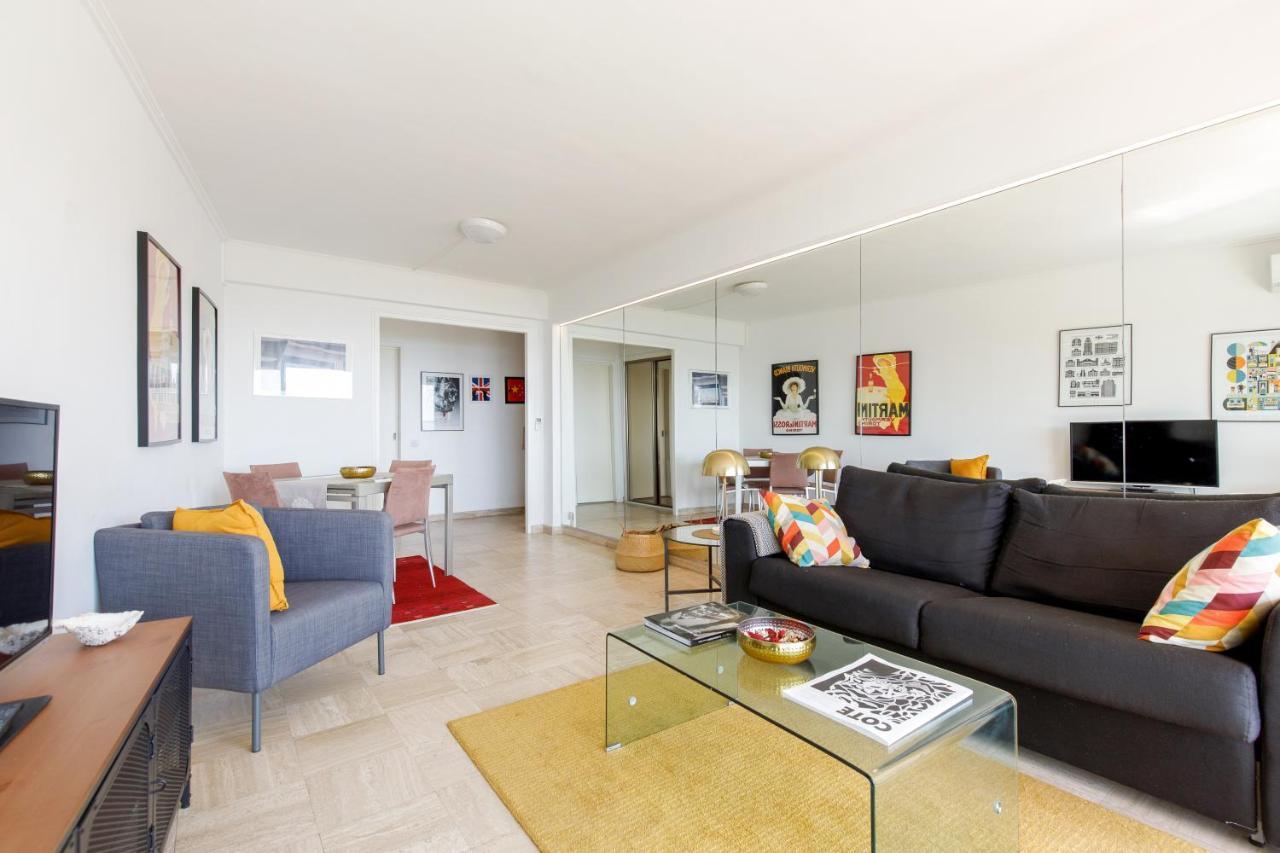 Vue Mer Exceptionnelle Sur Plage Du Midi En 1Re Ligne- 2 Chambres Cannes Extérieur photo