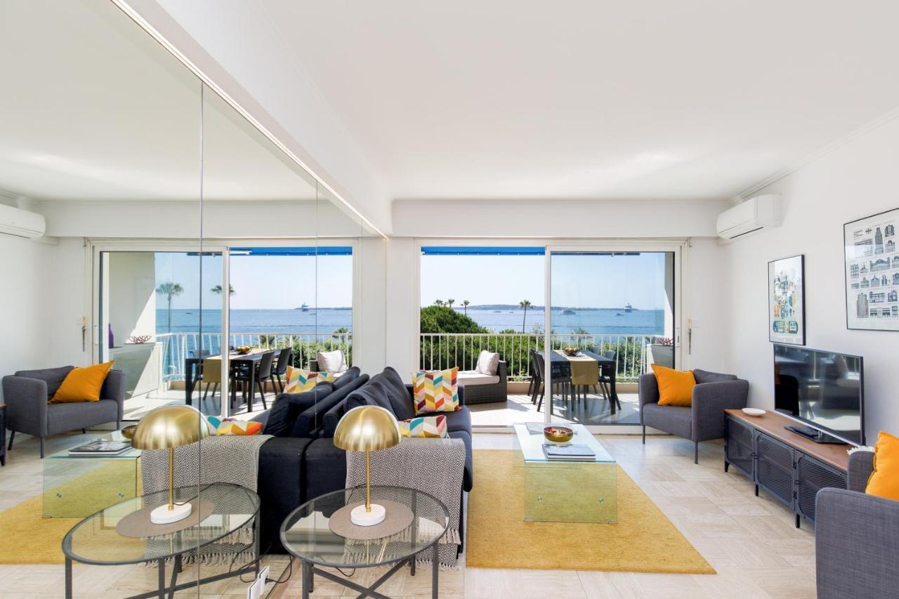 Vue Mer Exceptionnelle Sur Plage Du Midi En 1Re Ligne- 2 Chambres Cannes Extérieur photo